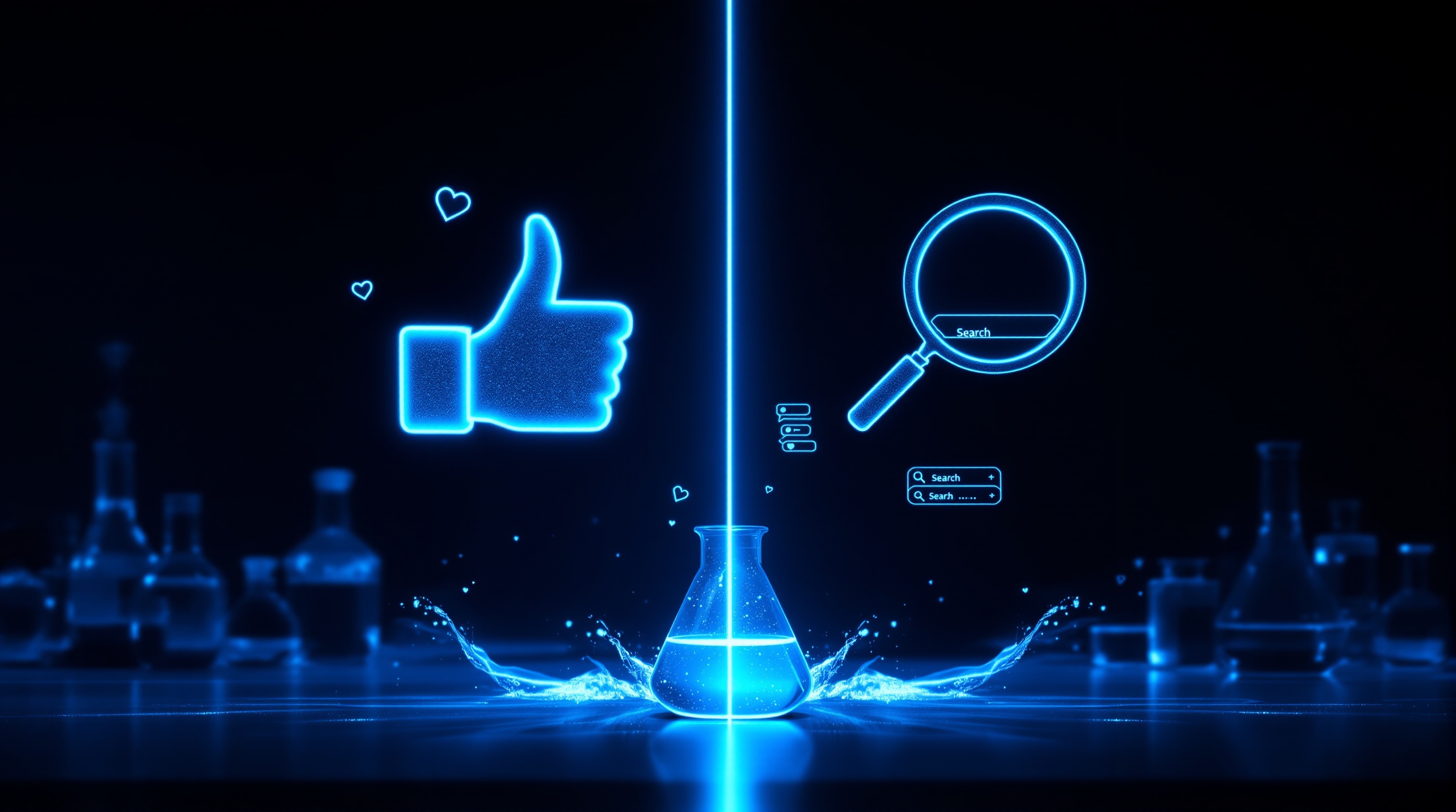 Meta and Google ad logos balanced on a scale